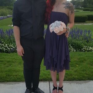 David’s Bridal Strapless in Lapis